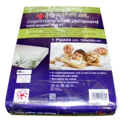 COPRIMATERASSO JACQUARD CON ANGOLI MAXI CONFORT HOSPITAL DESIDERI DI CASA 1