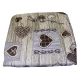 CONFEZIONE 2 PEZZI CUSCINI JACQUARD PER SEDIE ELASTICI CUORI CHIAVI EUROTEX MARRONE