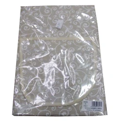 COPPIA GREMBIULE PETTORINA ARABESQUE BEIGE MIROS PEZZOLI